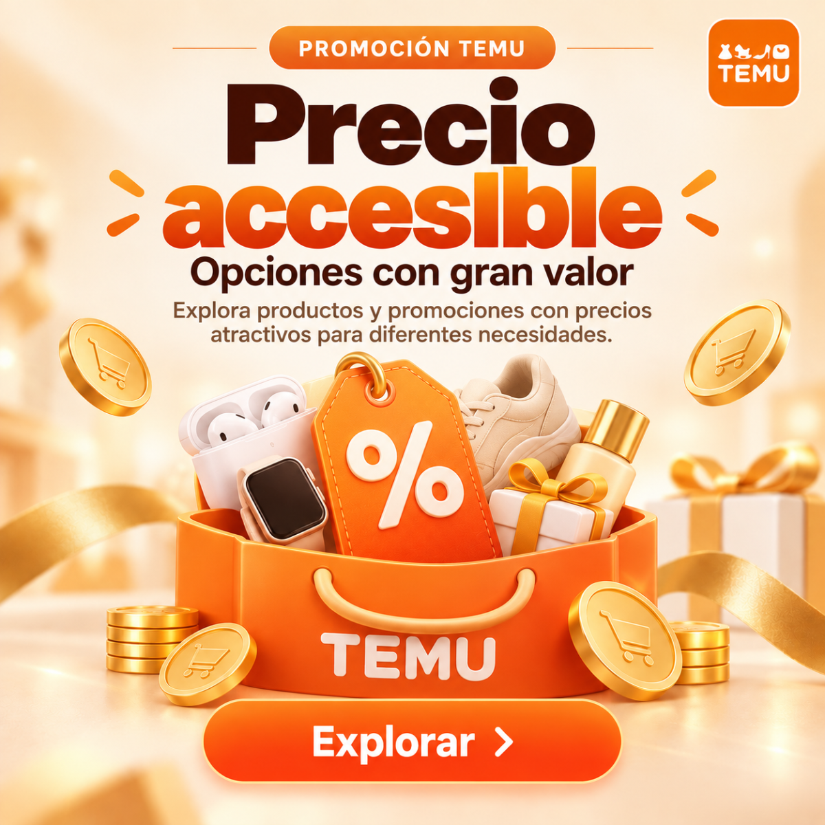 Promoción TEMU Precio accesible