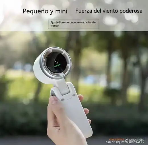 Ventilador portátil plegable sostenido con la mano