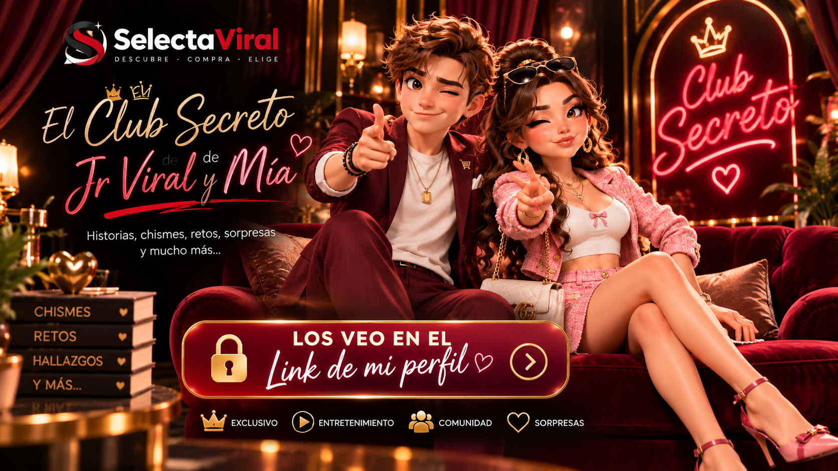 Jr Viral y Mía en el Club Secreto de SelectaViral